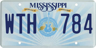 MS license plate WTH784