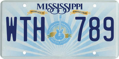 MS license plate WTH789