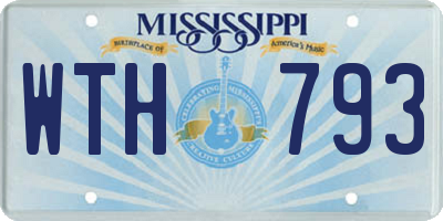 MS license plate WTH793