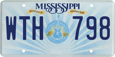 MS license plate WTH798