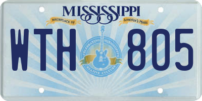 MS license plate WTH805