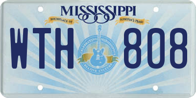 MS license plate WTH808