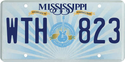 MS license plate WTH823