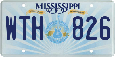 MS license plate WTH826