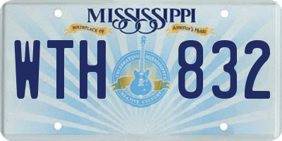 MS license plate WTH832