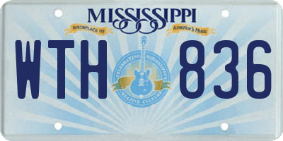 MS license plate WTH836
