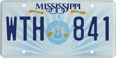 MS license plate WTH841