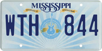 MS license plate WTH844