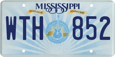 MS license plate WTH852