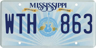 MS license plate WTH863