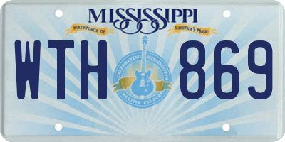 MS license plate WTH869