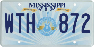 MS license plate WTH872