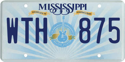 MS license plate WTH875