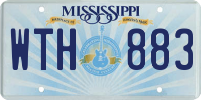 MS license plate WTH883