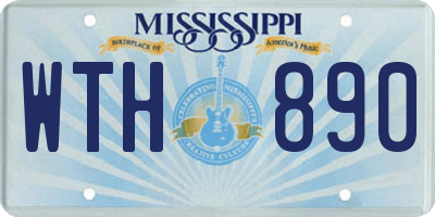 MS license plate WTH890