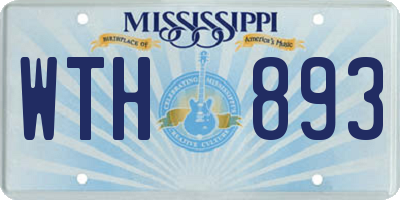 MS license plate WTH893