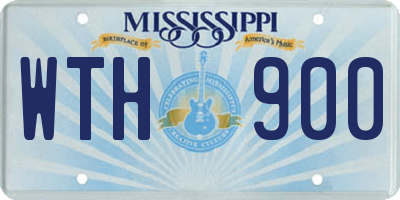 MS license plate WTH900