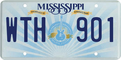 MS license plate WTH901