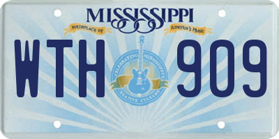MS license plate WTH909