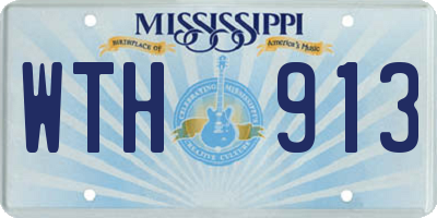 MS license plate WTH913