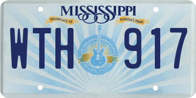 MS license plate WTH917