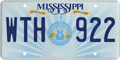 MS license plate WTH922