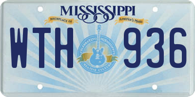 MS license plate WTH936