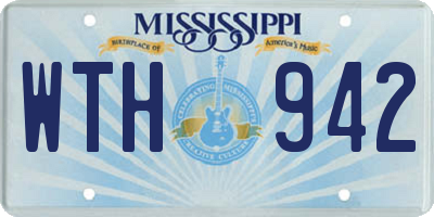 MS license plate WTH942