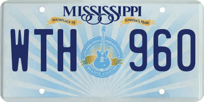 MS license plate WTH960