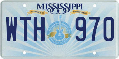 MS license plate WTH970