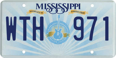 MS license plate WTH971