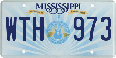 MS license plate WTH973