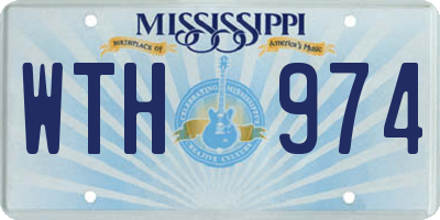 MS license plate WTH974