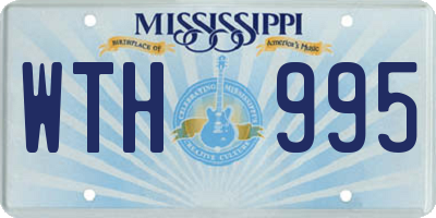 MS license plate WTH995