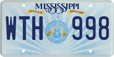 MS license plate WTH998