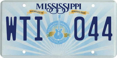 MS license plate WTI044