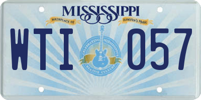 MS license plate WTI057