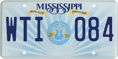 MS license plate WTI084