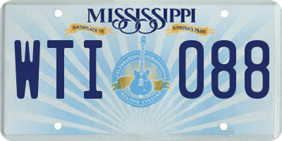 MS license plate WTI088
