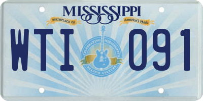 MS license plate WTI091