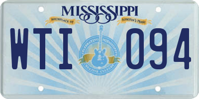 MS license plate WTI094