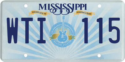 MS license plate WTI115