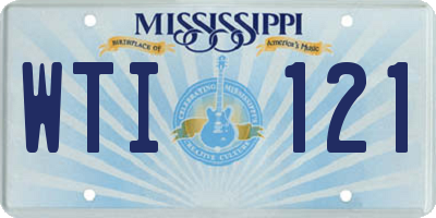 MS license plate WTI121
