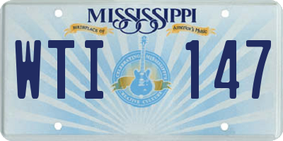 MS license plate WTI147