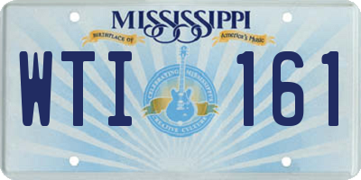 MS license plate WTI161