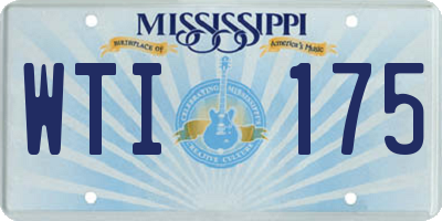 MS license plate WTI175