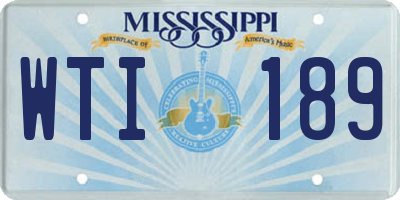 MS license plate WTI189