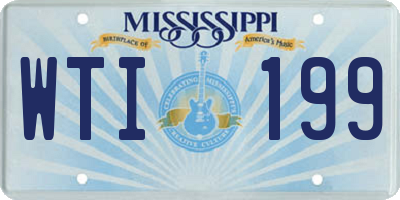 MS license plate WTI199