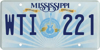 MS license plate WTI221