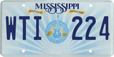 MS license plate WTI224